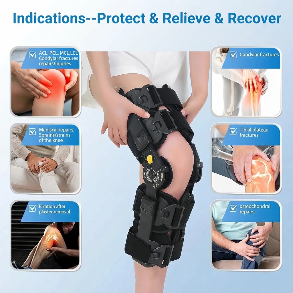 XL Hinged ROM Knee Brace Full View – Hassani Surgicals Pakistan