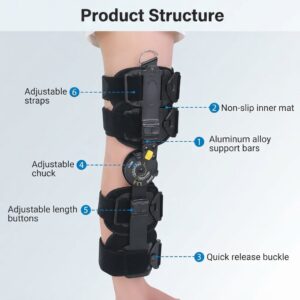 XL Hinged ROM Knee Brace Front View Pakistan