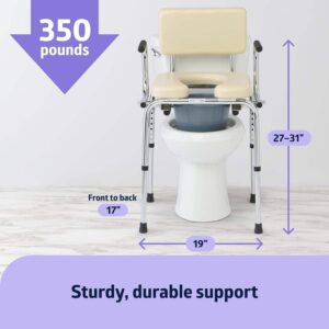 heavy duty foldable commode chair