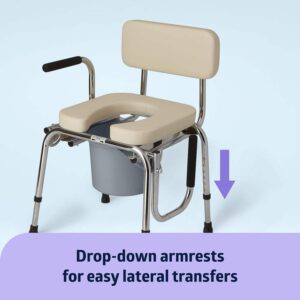 heavy duty foldable commode chair