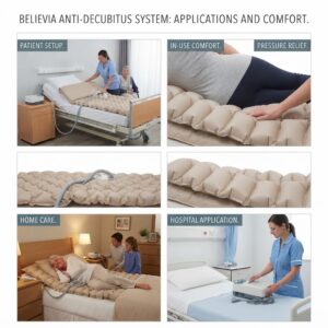 Applications and comfort showcase of Believia anti-decubitus mattress in home care and hospital setups