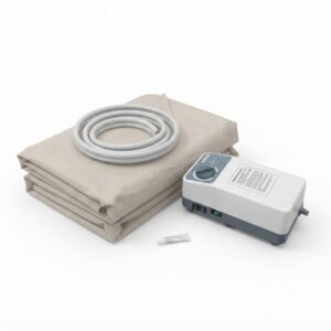 Folded medical air mattress, connection hose, electric air pump, and repair adhesive kit