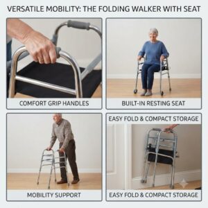 Walker for Patients with Built-in Rest Seat Pakistan